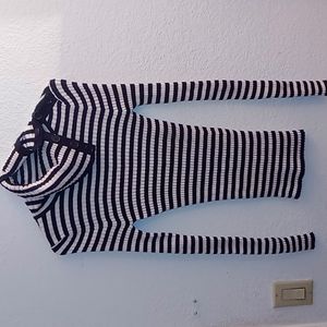 Massimo Supply Co. Striped off the shoulder button Sweater Size S